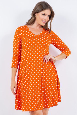PL Tangerine Polka Dress
