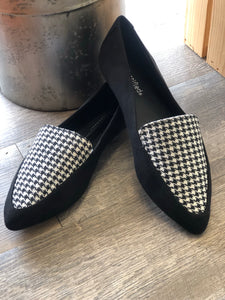 City Suede Houndstooth Flats